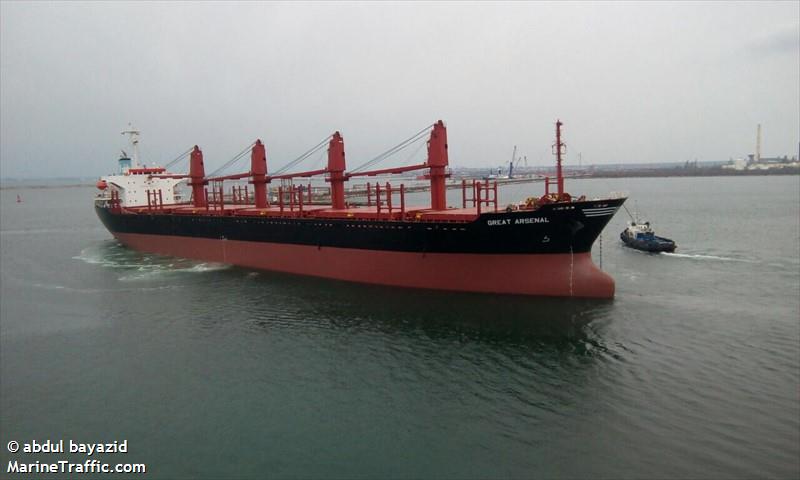 great arsenal (Bulk Carrier) - IMO 9159062, MMSI 376261000, Call Sign J8B5048 under the flag of St Vincent & Grenadines