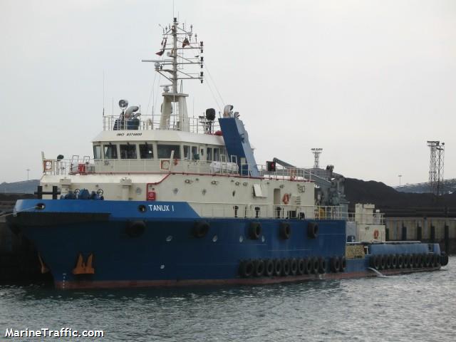 tanux i (Offshore Support Vessel) - IMO 9374600, MMSI 538002949, Call Sign V7NE8 under the flag of Marshall Islands