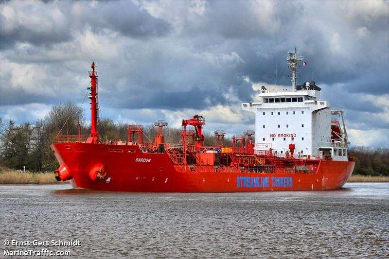 bardon (Chemical/Oil Products Tanker) - IMO 9359595, MMSI 538006825, Call Sign V7RS7 under the flag of Marshall Islands