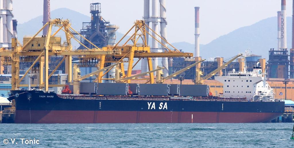 yasa mars (Bulk Carrier) - IMO 9848120, MMSI 538008173, Call Sign V7A2043 under the flag of Marshall Islands