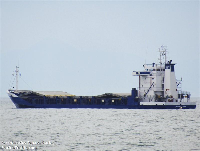 captain omar (General Cargo Ship) - IMO 9030333, MMSI 671501000, Call Sign 5VCW2 under the flag of Togolese Rep