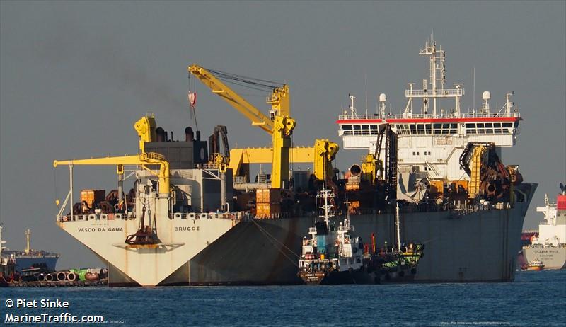 vasco da gama (Hopper Dredger) - IMO 9187473, MMSI 205744000, Call Sign ORST under the flag of Belgium