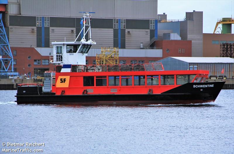 schwentine (Passenger ship) - IMO , MMSI 211458210, Call Sign DJNN under the flag of Germany