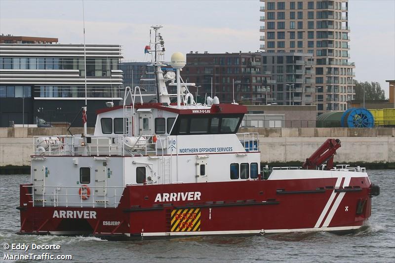 guard vessel arriver (Offshore Tug/Supply Ship) - IMO 9669005, MMSI 219448000, Call Sign OWKJ2 under the flag of Denmark