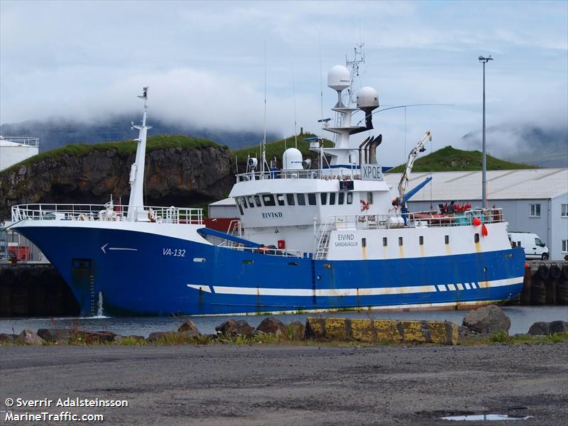 eivind (Fishing Vessel) - IMO 8619522, MMSI 231118000, Call Sign XPQE under the flag of Faeroe Islands