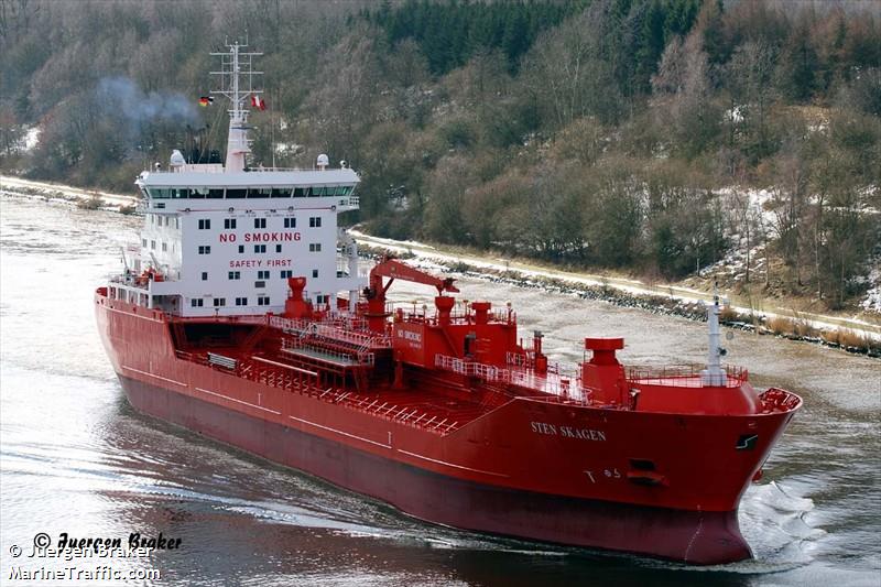 sten skagen (Chemical/Oil Products Tanker) - IMO 9460239, MMSI 236514000, Call Sign ZDJD9 under the flag of Gibraltar