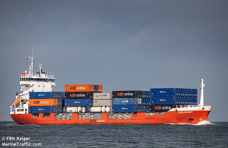 a2b spirit (Container Ship) - IMO 9144689, MMSI 244150813, Call Sign PCBE under the flag of Netherlands