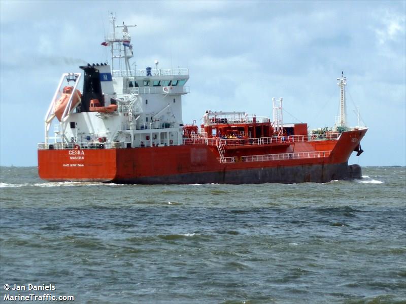 ceska (LPG Tanker) - IMO 9261566, MMSI 255801990, Call Sign CQPF under the flag of Madeira