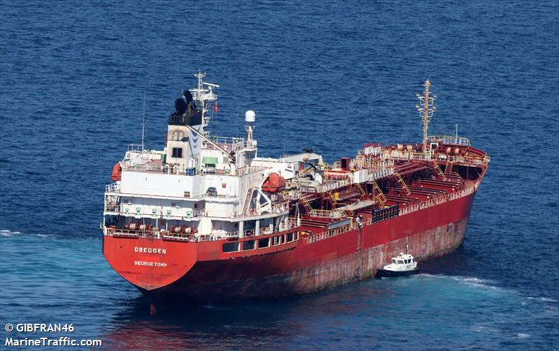 dreggen (Chemical/Oil Products Tanker) - IMO 9416070, MMSI 319137600, Call Sign ZGHP9 under the flag of Cayman Islands