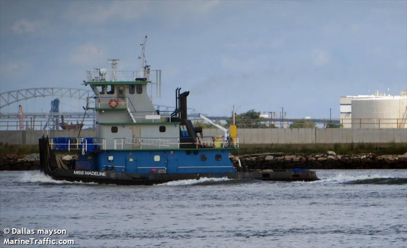 miss madeline (Tug) - IMO , MMSI 367002110, Call Sign WDC3058 under the flag of United States (USA)