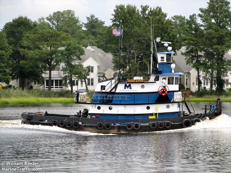 miss anne (Tug) - IMO , MMSI 367554180, Call Sign WDG6164 under the flag of United States (USA)