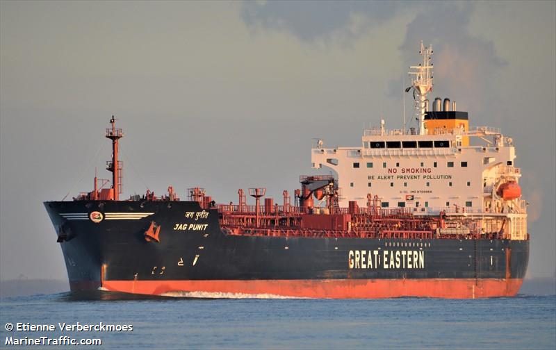 jag punit (Chemical/Oil Products Tanker) - IMO 9709984, MMSI 419001087, Call Sign AWNX under the flag of India