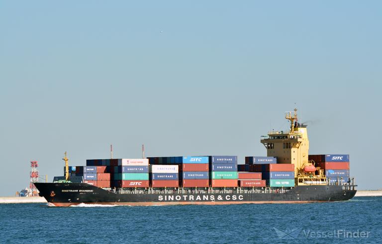 sinotrans shanghai (Container Ship) - IMO 9633745, MMSI 477242600, Call Sign VRMK8 under the flag of Hong Kong