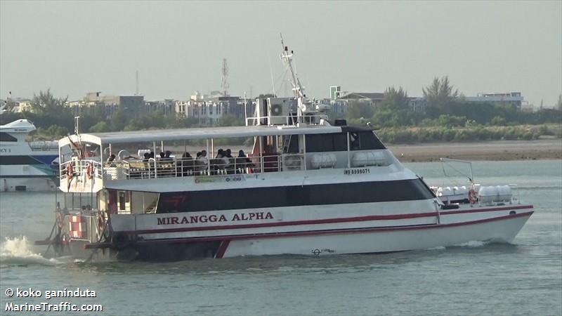 mirangga alpha (Passenger Ship) - IMO 8998071, MMSI 525019115, Call Sign YB 3163 under the flag of Indonesia