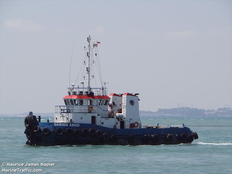 garuda abadi (Tug) - IMO 9682306, MMSI 525021185, Call Sign YDB329 under the flag of Indonesia