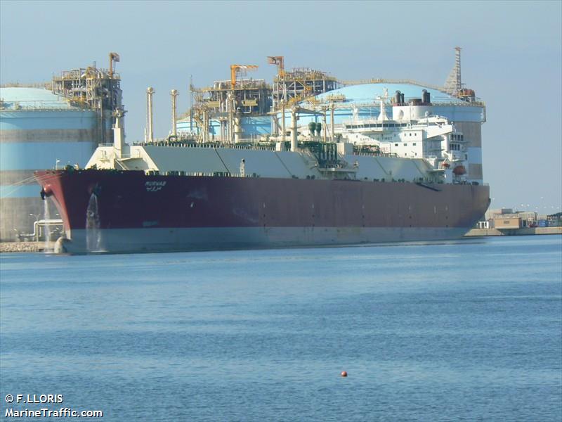 murwab (LNG Tanker) - IMO 9360805, MMSI 538003100, Call Sign V7OJ4 under the flag of Marshall Islands