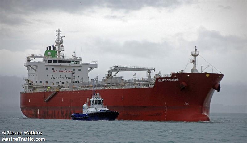 silver eburna (Chemical/Oil Products Tanker) - IMO 9718416, MMSI 538006743, Call Sign V7QV3 under the flag of Marshall Islands