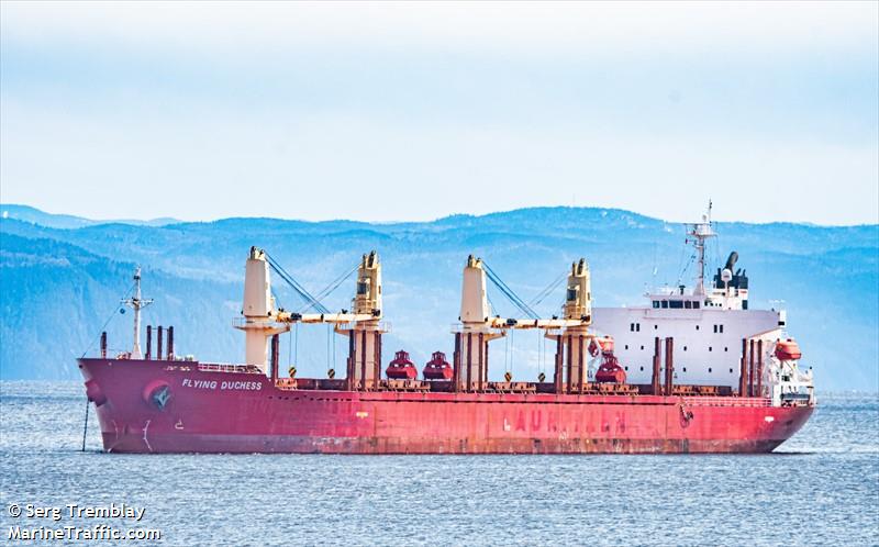 flying duchess (Bulk Carrier) - IMO 9424089, MMSI 538008602, Call Sign V7A2560 under the flag of Marshall Islands