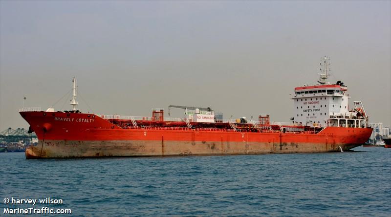 bravely loyalty (Chemical/Oil Products Tanker) - IMO 9582726, MMSI 563109000, Call Sign 9V8561 under the flag of Singapore