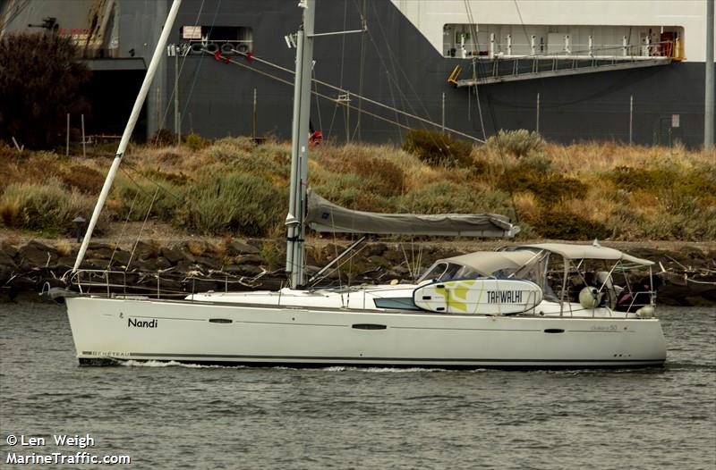 nandi (Sailing vessel) - IMO , MMSI 503633700, Call Sign VNZ2433 under the flag of Australia