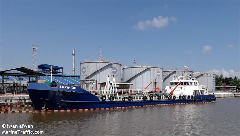 akra 100 (Oil Products Tanker) - IMO 9724893, MMSI 525005280, Call Sign JZVN under the flag of Indonesia