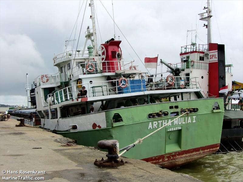 km. artha mulia 1 (Cargo ship) - IMO , MMSI 525022031, Call Sign P M M U under the flag of Indonesia