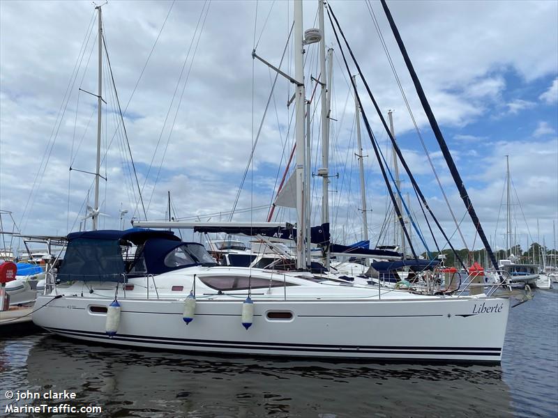 liberte (Sailing vessel) - IMO , MMSI 503121880 under the flag of Australia