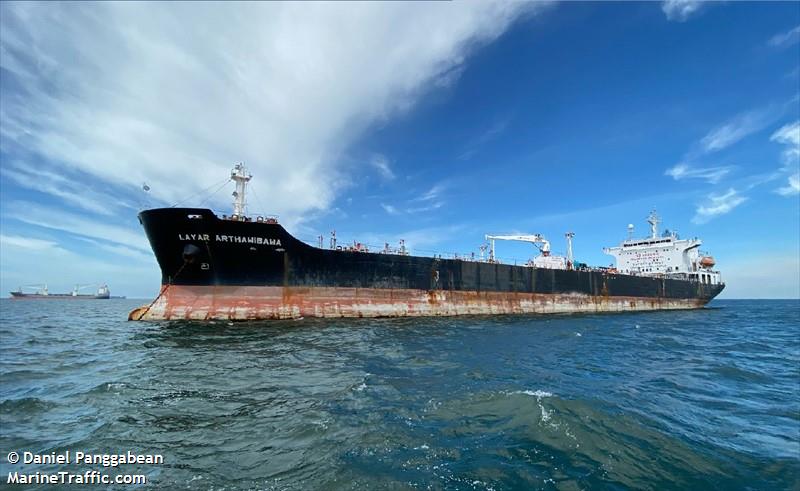 mt.layar arthawibawa (Crude Oil Tanker) - IMO 9164885, MMSI 525014061, Call Sign PNLS under the flag of Indonesia
