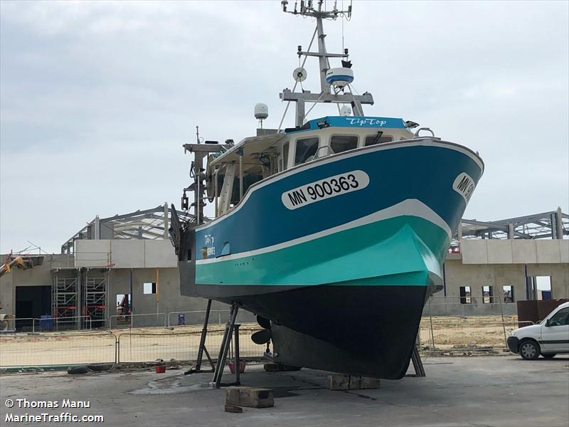 fv tiptop (Fishing vessel) - IMO , MMSI 227673970, Call Sign FGE7703 under the flag of France