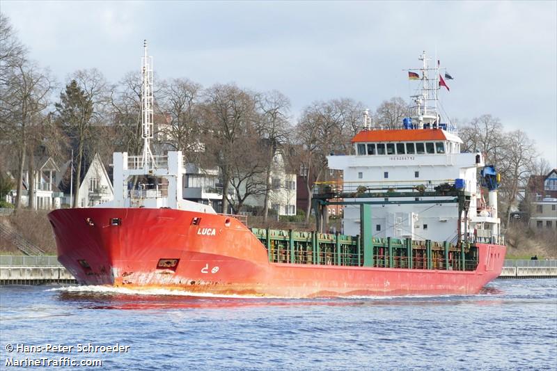 luca (General Cargo Ship) - IMO 9286712, MMSI 304408000, Call Sign V2QX7 under the flag of Antigua & Barbuda