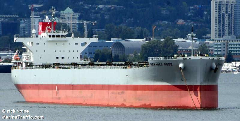 ramanas rose (Bulk Carrier) - IMO 9908229, MMSI 352978280, Call Sign 3E3379 under the flag of Panama