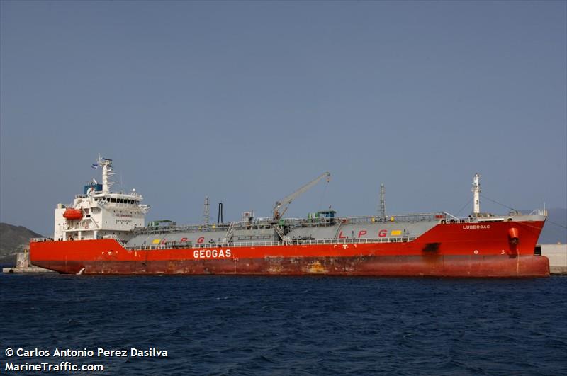 lubersac (LPG Tanker) - IMO 9515981, MMSI 477413500, Call Sign VRKG6 under the flag of Hong Kong