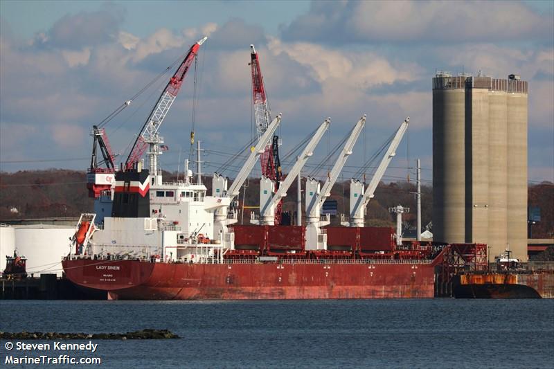 lady sinem (General Cargo Ship) - IMO 9416458, MMSI 538009667, Call Sign V7A5019 under the flag of Marshall Islands