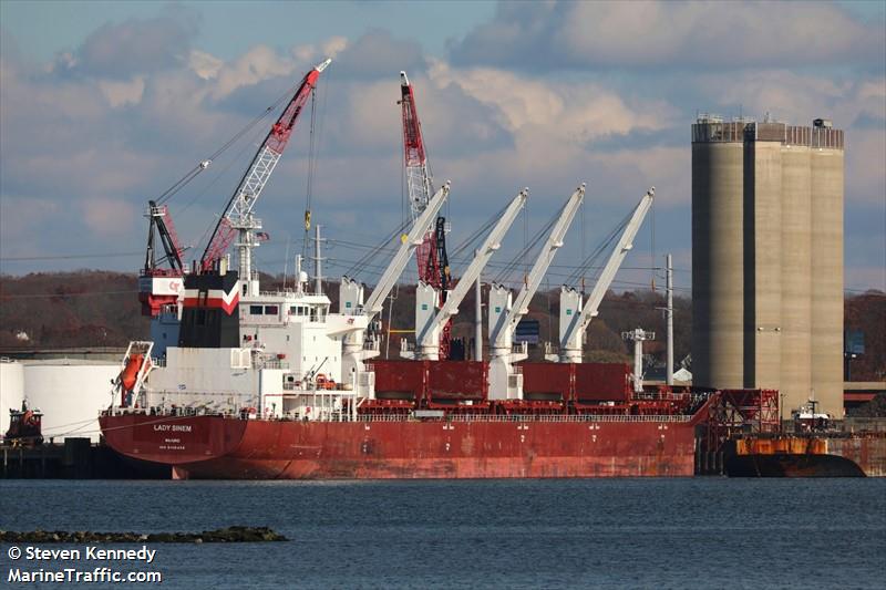 lady sinem (Bulk Carrier) - IMO 9416458, MMSI 538009667, Call Sign V7A5019 under the flag of Marshall Islands