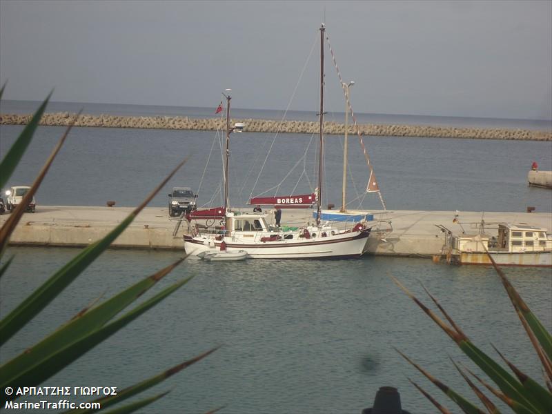 boreas of rhodes (Sailing vessel) - IMO , MMSI 235107904, Call Sign 2HZN9 under the flag of United Kingdom (UK)