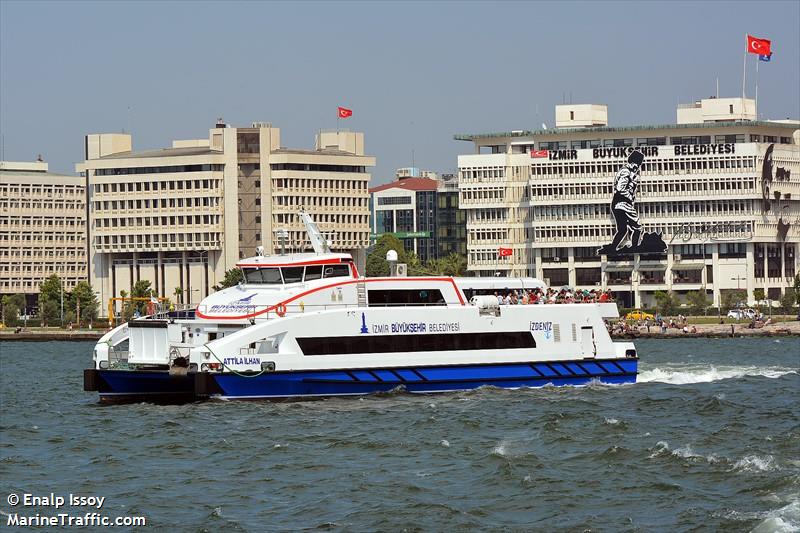 attila ilhan (Passenger ship) - IMO , MMSI 271044176, Call Sign TCA3542 under the flag of Turkey