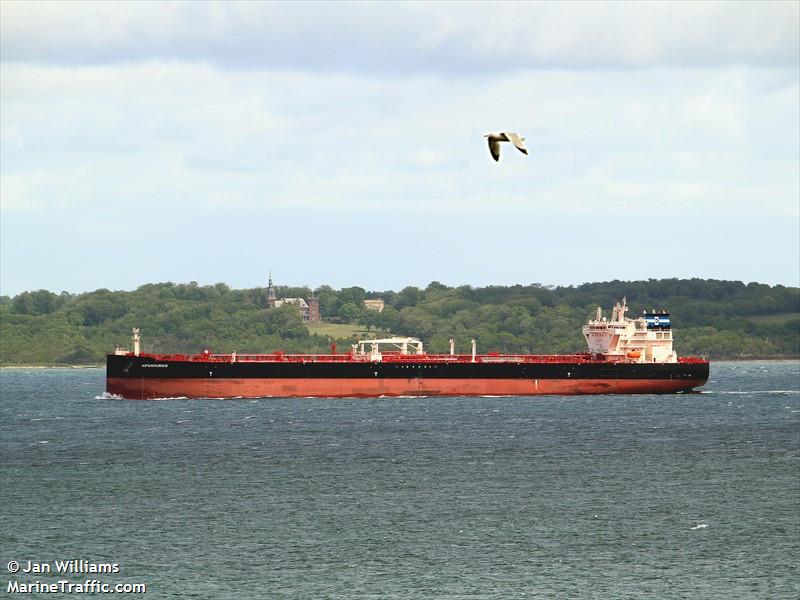 aifanourios (Crude Oil Tanker) - IMO 9891696, MMSI 538009246, Call Sign V7A4500 under the flag of Marshall Islands