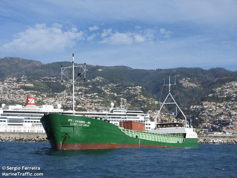 ilheu da mina (General Cargo Ship) - IMO 7533288, MMSI 204670340, Call Sign CSXM9 under the flag of Azores