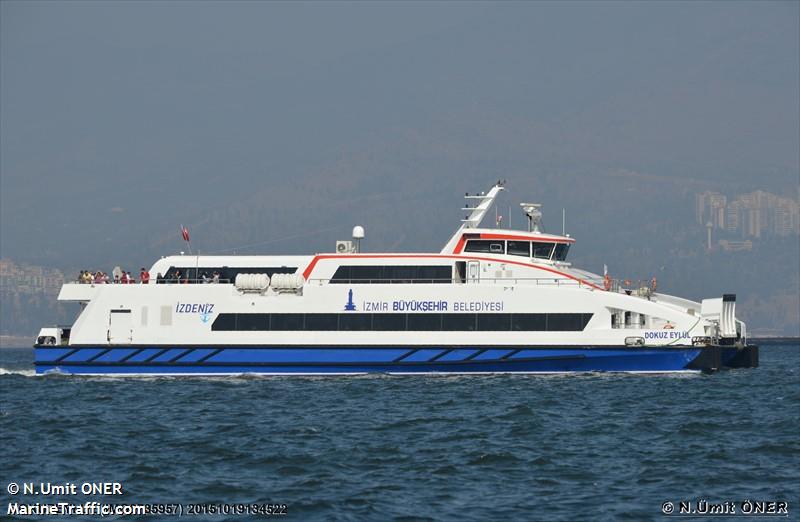dokuzeylul (Passenger ship) - IMO , MMSI 271043807, Call Sign TCA3114 under the flag of Turkey