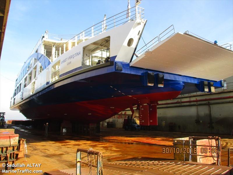 ahmet piristina (Passenger ship) - IMO , MMSI 271044303, Call Sign TCA3739 under the flag of Turkey