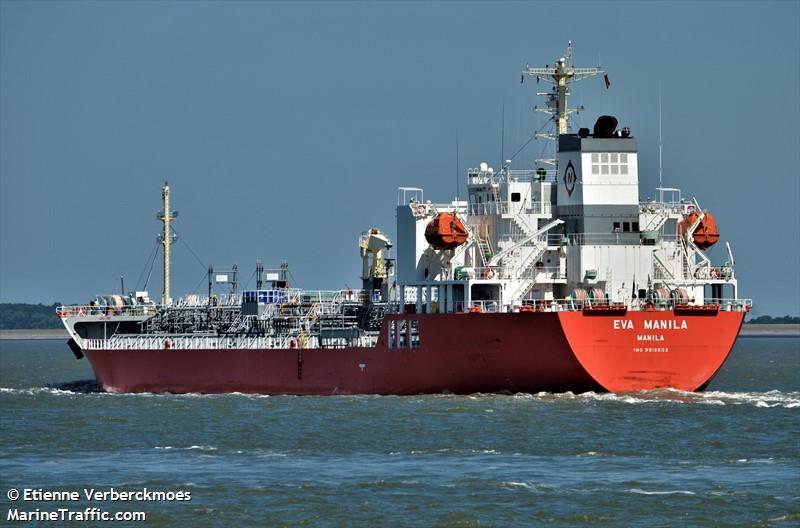 eva manila (Chemical/Oil Products Tanker) - IMO 9918602, MMSI 548705000, Call Sign DYHT under the flag of Philippines