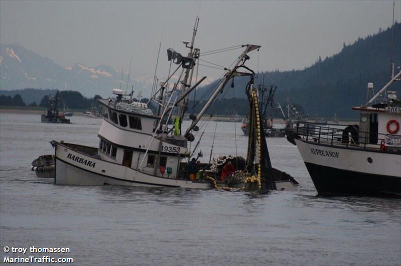 fv barbara (Fishing vessel) - IMO , MMSI 338190057, Call Sign WDF9753 under the flag of USA