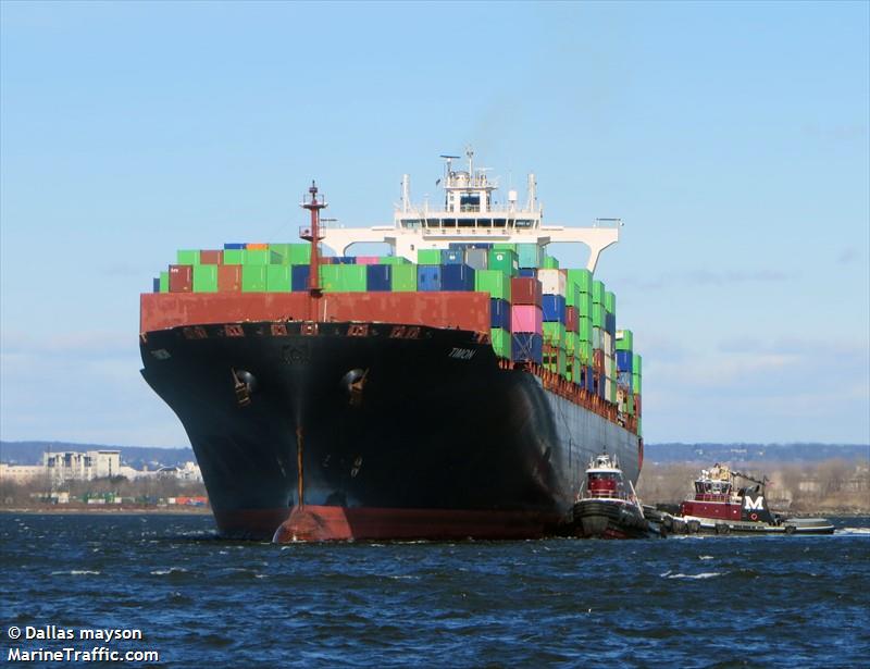 timon (Container Ship) - IMO 9415844, MMSI 636021306, Call Sign A8TH7 under the flag of Liberia