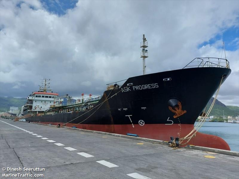 ask progress (Oil Products Tanker) - IMO 9613977, MMSI 645638000, Call Sign 3BUP under the flag of Mauritius