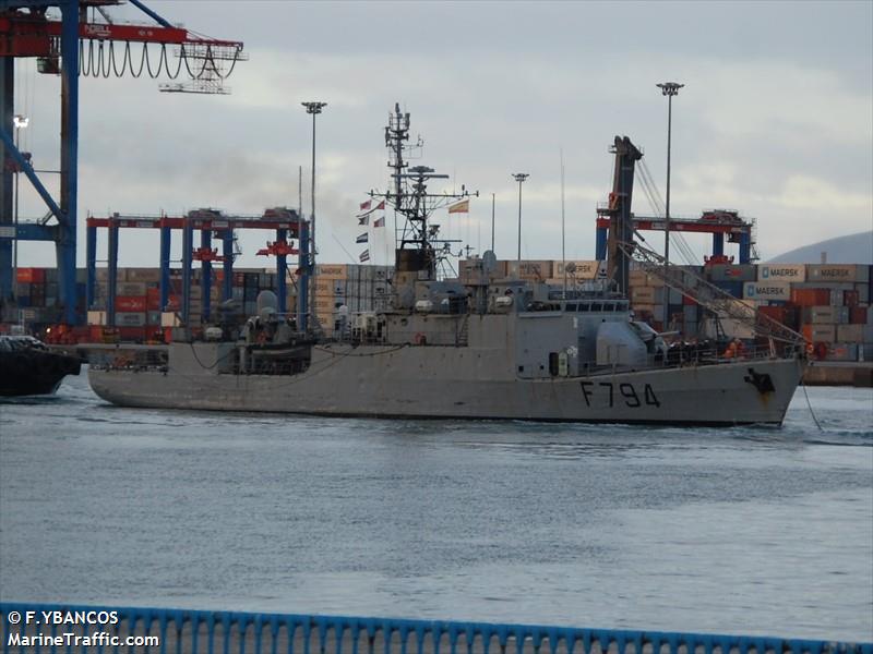french warship jc (-) - IMO , MMSI 228740000 under the flag of France