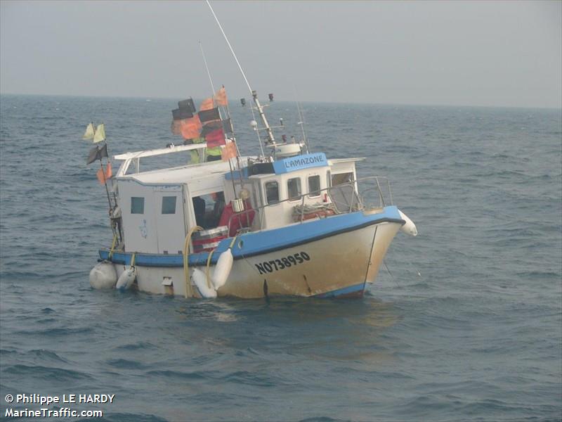 lamazone (Fishing vessel) - IMO , MMSI 227600520, Call Sign FG7031 under the flag of France
