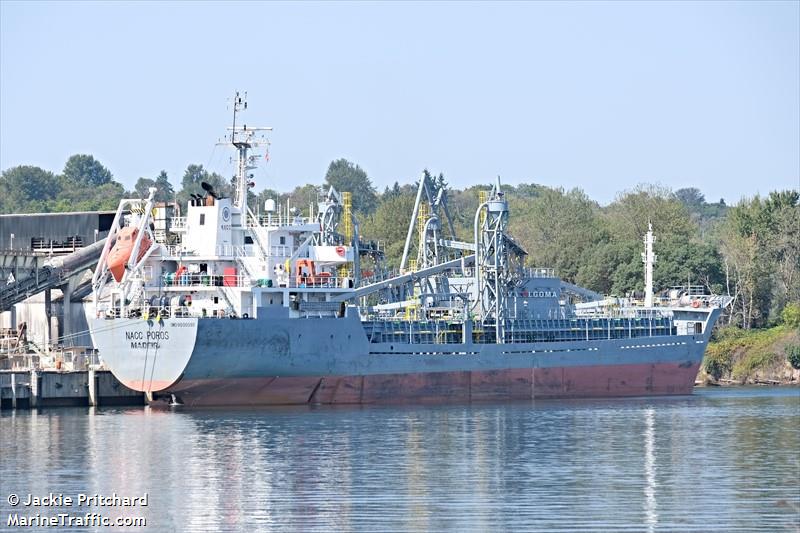 nacc poros (Cement Carrier) - IMO 9600592, MMSI 255801370, Call Sign CQNG under the flag of Madeira