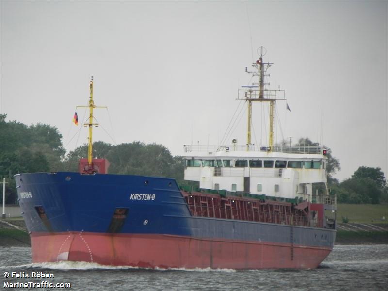 kirsten-b (General Cargo Ship) - IMO 9151096, MMSI 304158000, Call Sign V2QX2 under the flag of Antigua & Barbuda
