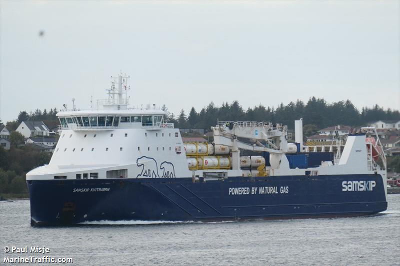samskip kvitbjorn (Ro-Ro Cargo Ship) - IMO 9642564, MMSI 259112000, Call Sign LAPZ8 under the flag of Norway