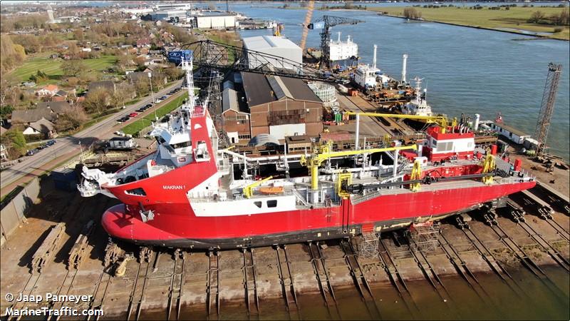 makran1 (Hopper Dredger) - IMO 9857872, MMSI 422453200, Call Sign __EPPT4 under the flag of Iran